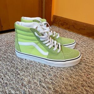 NEVER WORN Green Vans Sk8-Hi High Tops